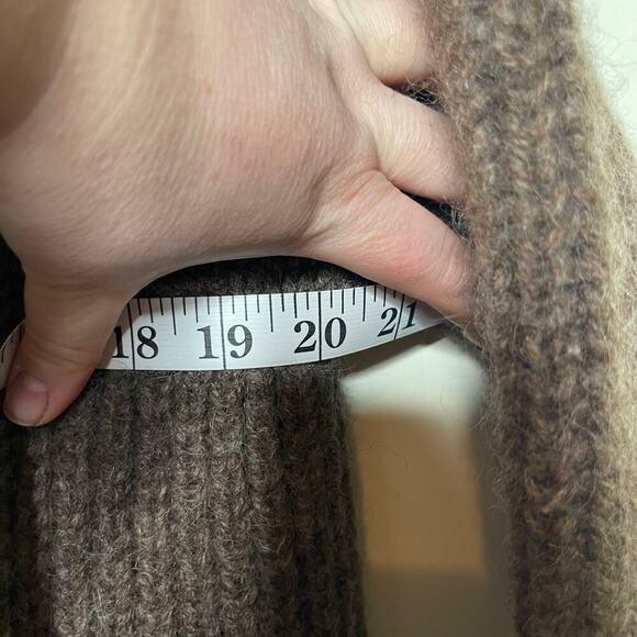 VNTG Inis Meain Chunky Thick Brown Zip Cardigan Irish Wool Sweater Men Sz 40 M - Picture 10 of 11